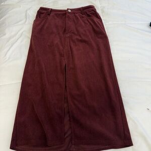 Lulus Burgundy Corduroy Skirt